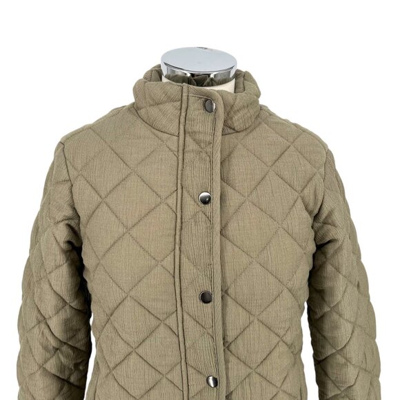 Market & Spruce Quilted Field Jacket Olive Green Size XL NWT - Picture 3 of 11
